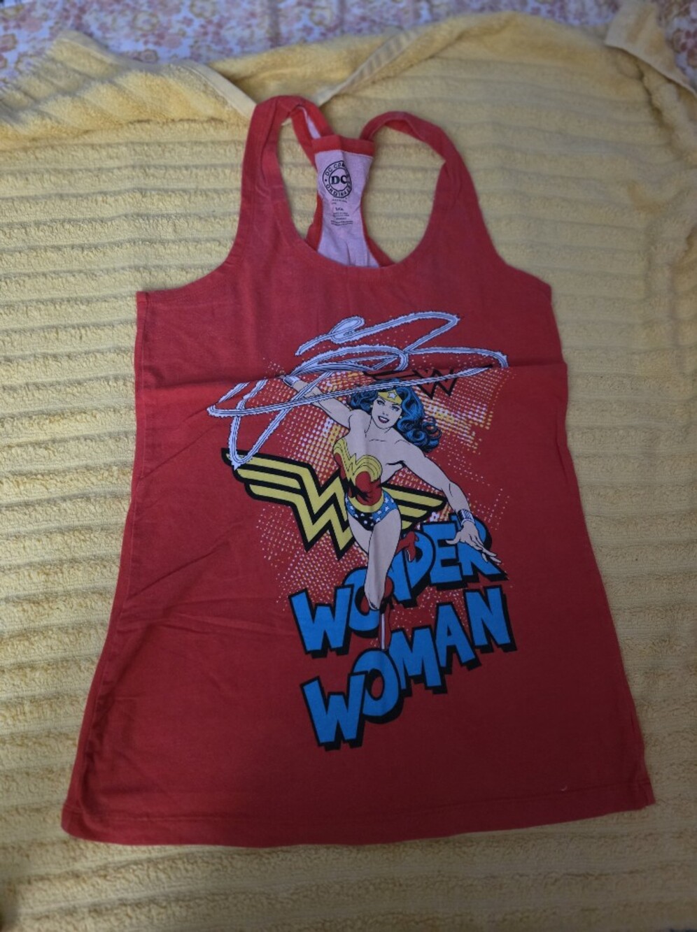 Wonder Woman Red Graphic Racerback Tank Top